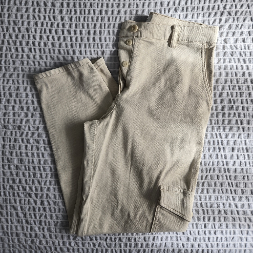 Wilfred Free Aritzia Modern Cargo Pants Twill Cotton Stretch Pockets